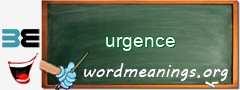 WordMeaning blackboard for urgence